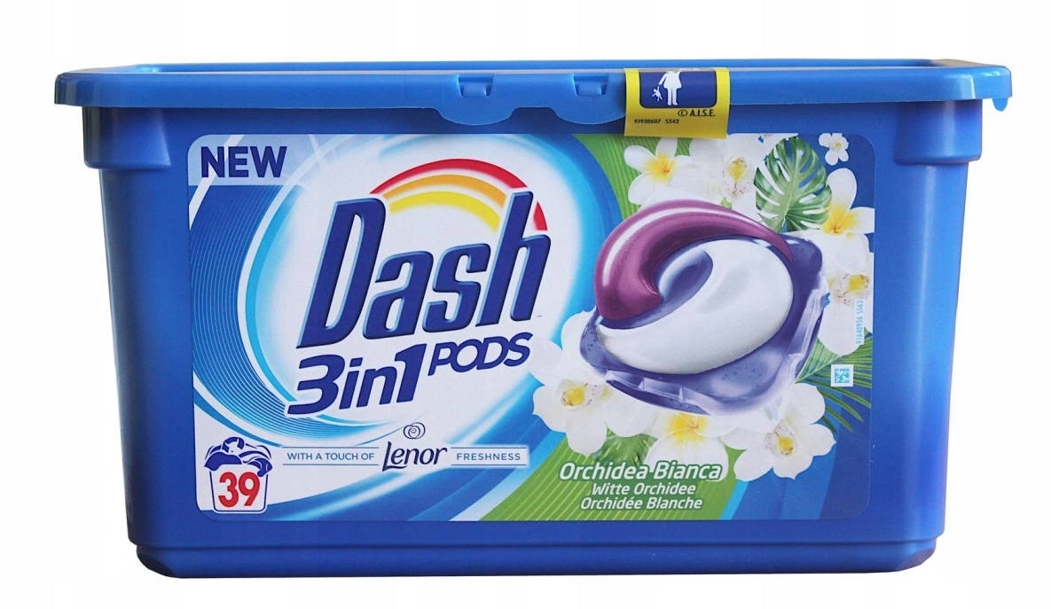 Pracie kapsuly a tablety - Dash 3IN1 Pranie kapsuly 39ks. Orchidea !!!