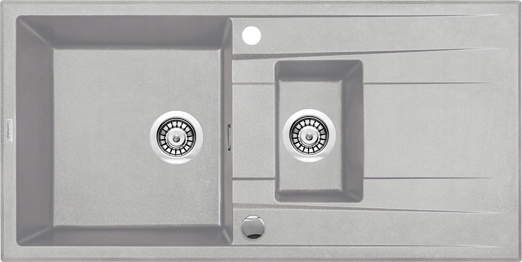 Kuchynská batéria - Deante Eridan 1,5-CHAMBER Grey Sink