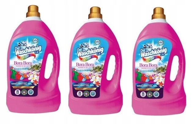 Prací gél - DER WALCHKONIG PÍLNAŤ GEL COLOR BORA BORA 3X4L