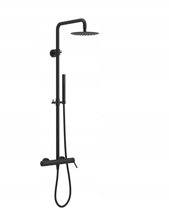 Dažďová sprcha 20 cm +set 91-153 cm čierna, pi