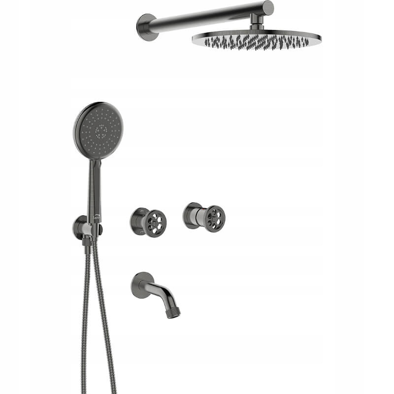 Dažďová sprcha 25 cm s set+frafit Muro batéria