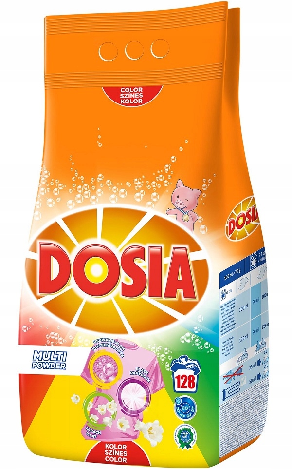 Prací prášok - Prací prášok DOSIA farebnej farby 128 vyperie 9 kg