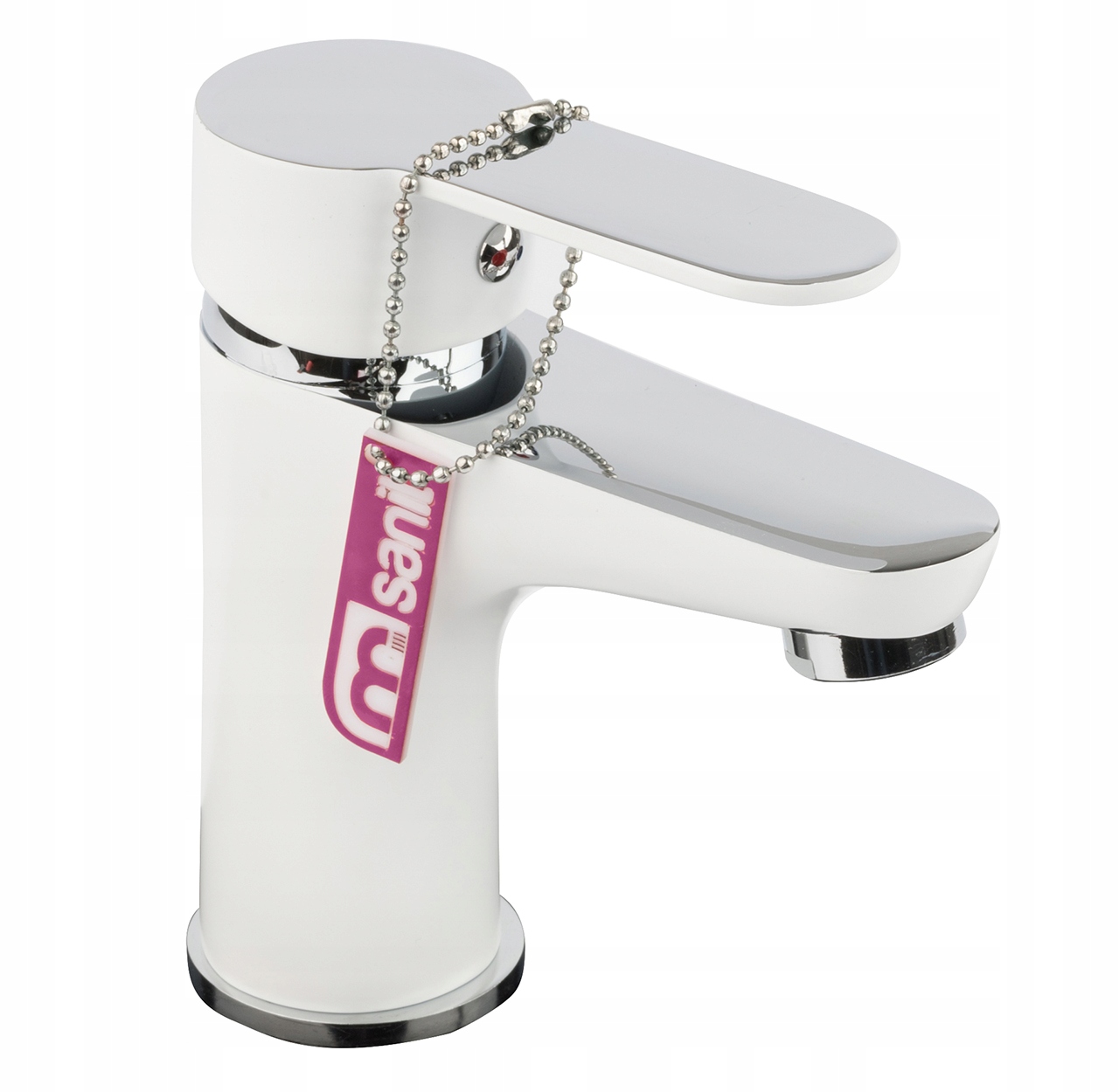 Duo batéria kúpeľňa Washbasin White Chrome Tap