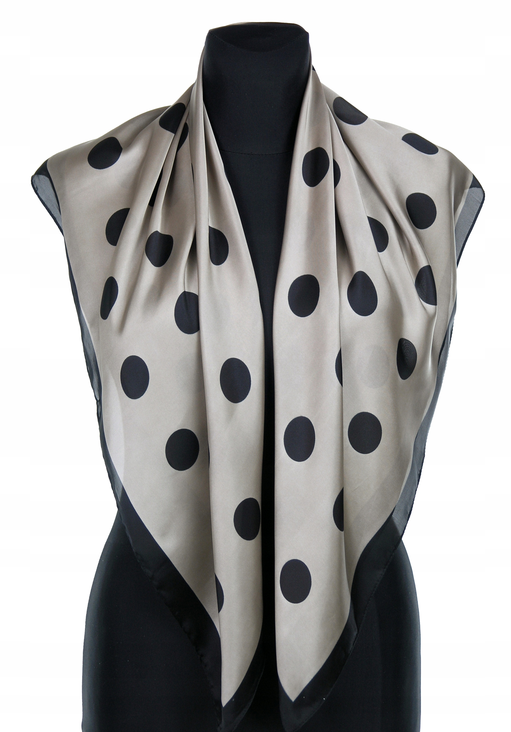 Šatka - Cora Scarf Year -Round Beige, Black Classic