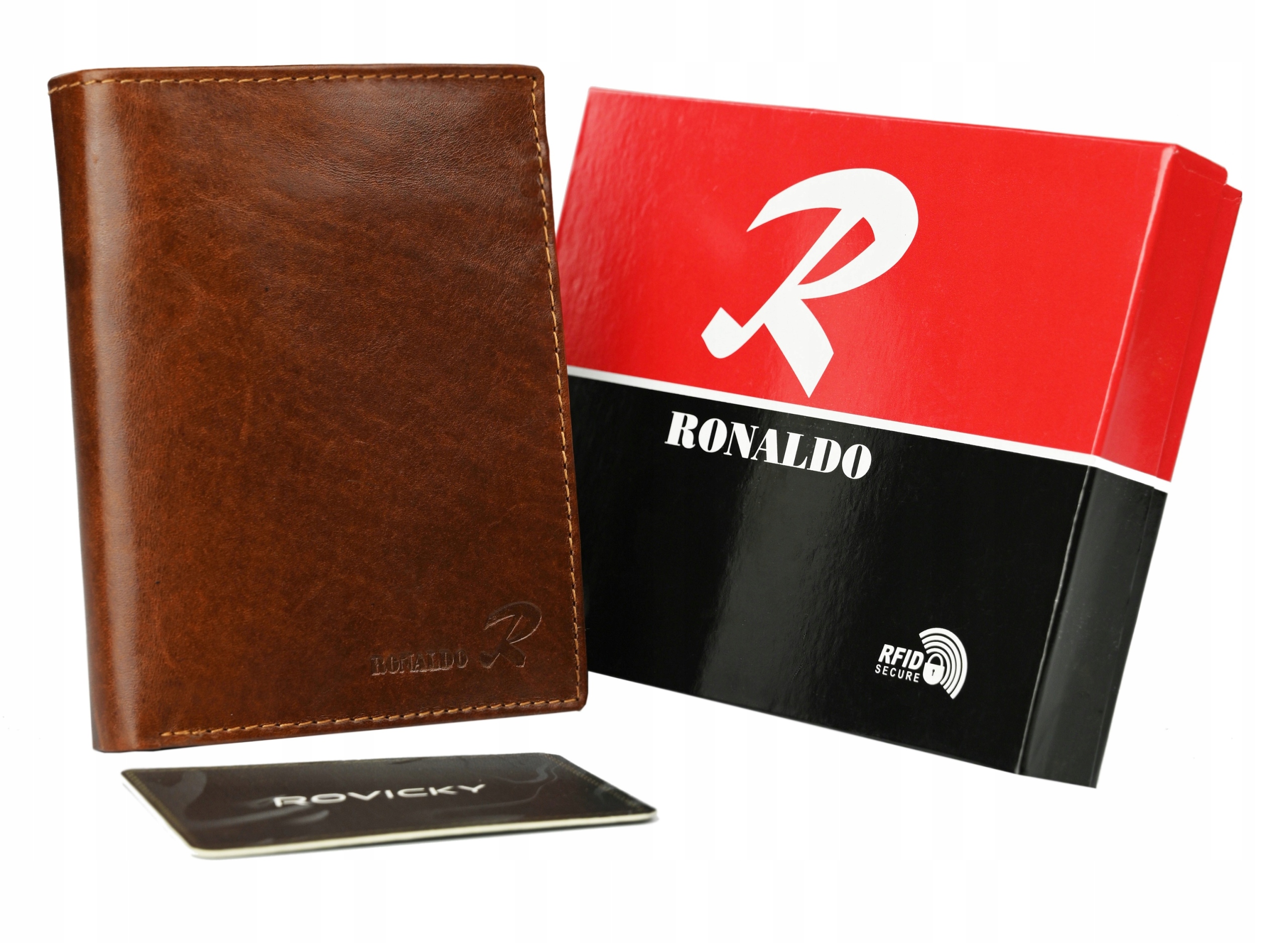 Peňaženka - Ronaldo Peňaženka Prírodná koža hnedá D1072 -vt hnedá RFID - Pánsky produkt