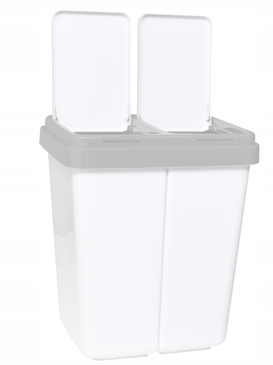 Duo dva -chamberový kôš pre segregáciu 2x25l biely