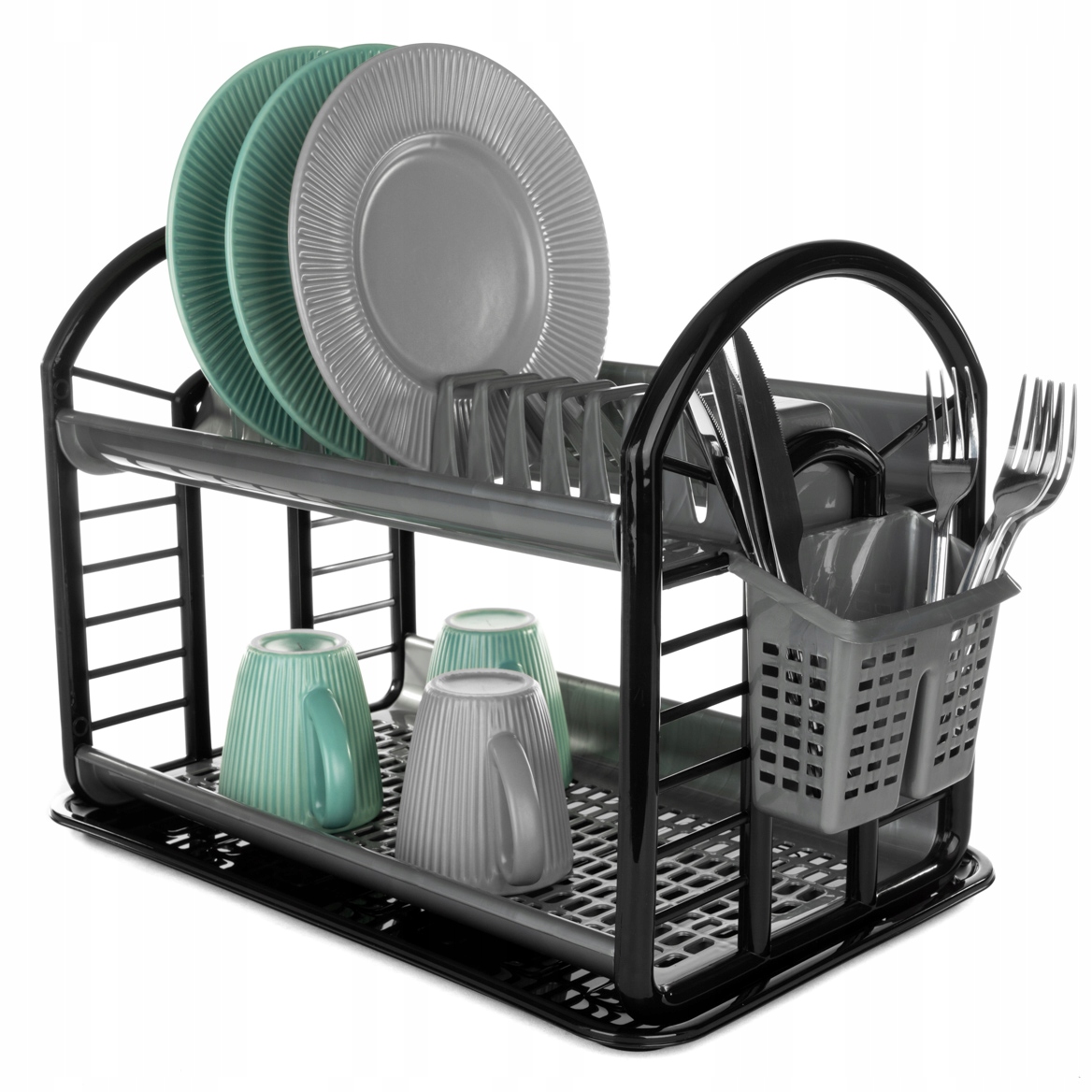 Dvojúrovňová sušička Dunya Grey-Black