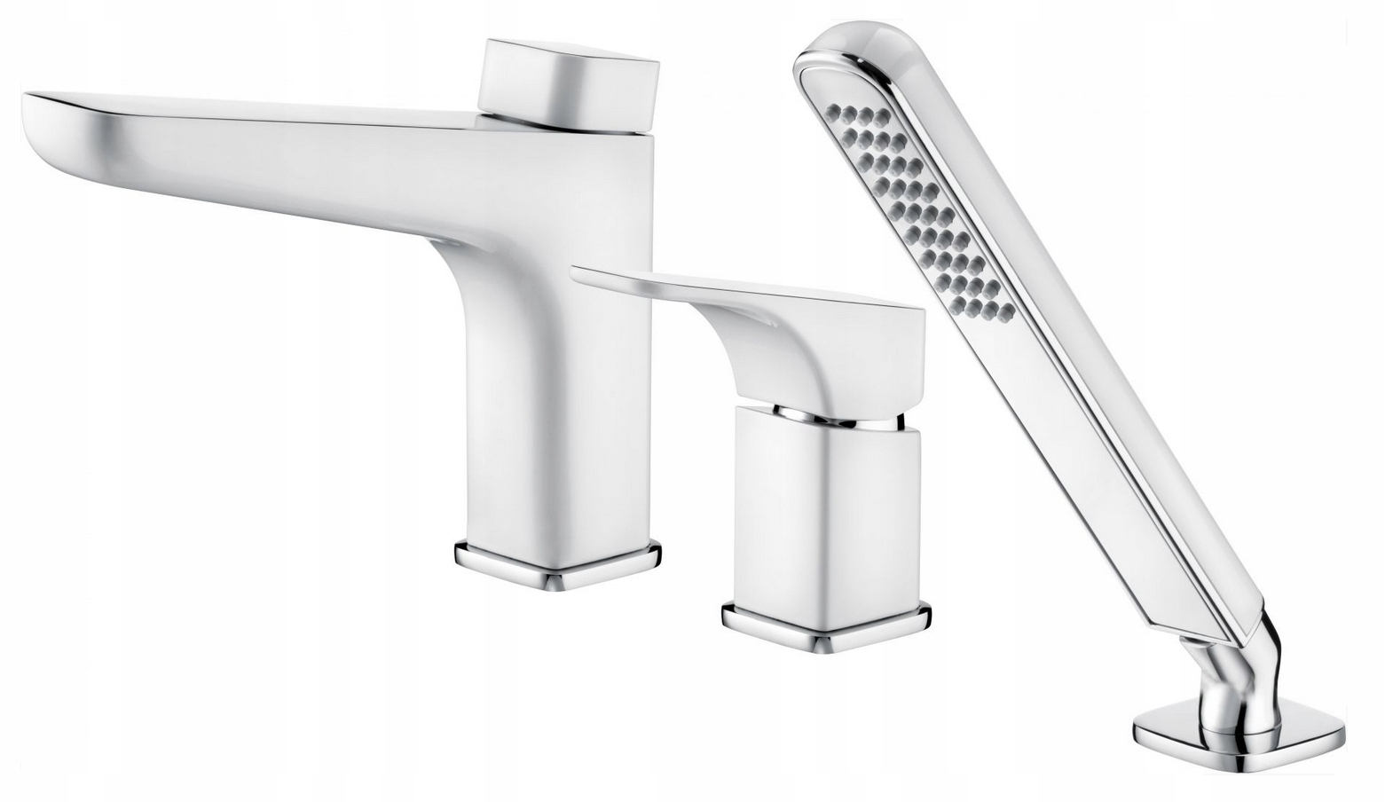 Deante Hiacynt Biały batéria/Chrome 3-ODW. BQH W130