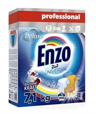 Prací prášok - Univerzálny prášok Deluxe Enzo 2v1 100p / 7,1 kg