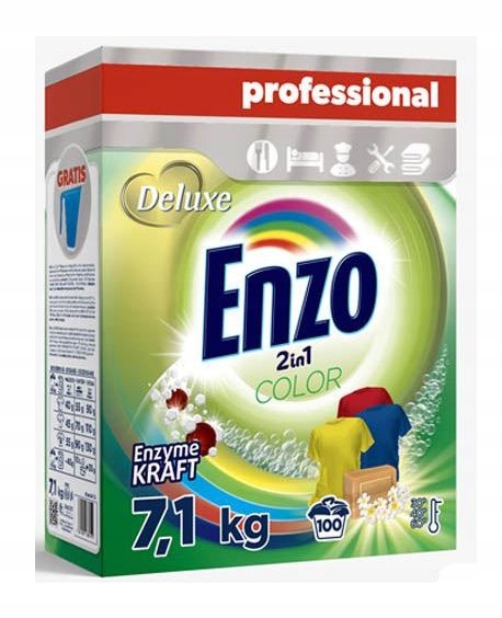 Prací  prášok - Deluxe ENZO 2W1 100P / 7.1kg Prášok Farba