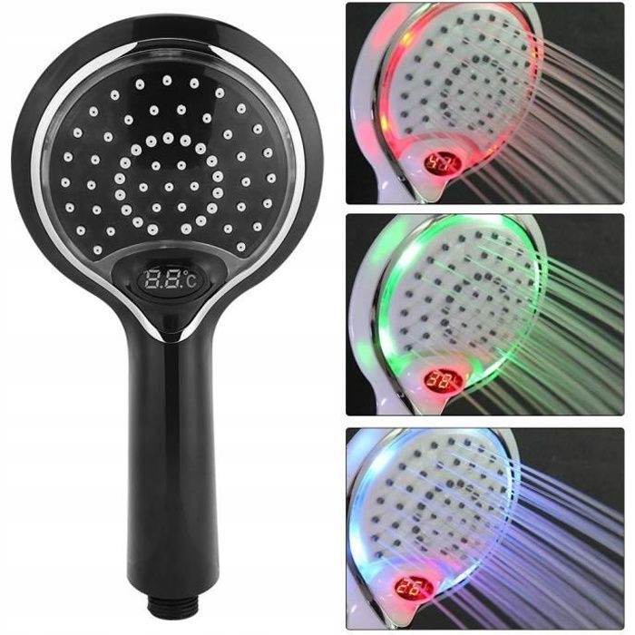 Dvojitá sprcha LED LED 3 farby automatické