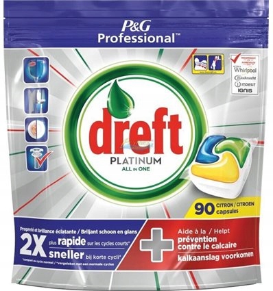 Kapsuly Dreft pre umývadlo Lemon Platinum 90ks