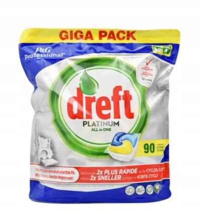 Dreft Platinum 90ks-citrónové tablety do umývačky