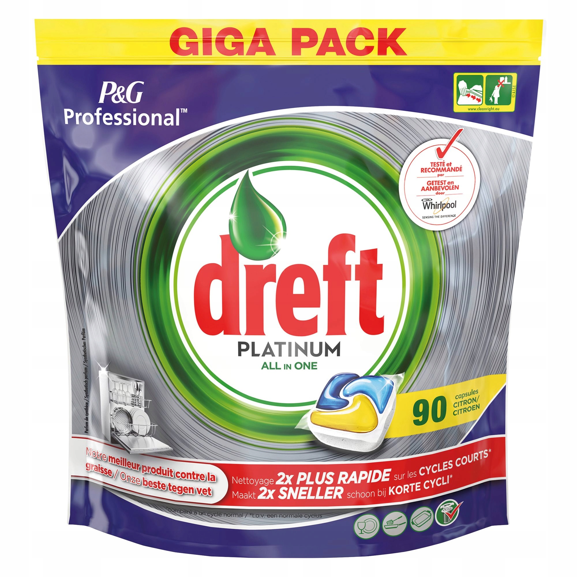 TABLETY DRREFT PLATOVÉHO LEMÓNU PRE UMÝVUDE 90PC