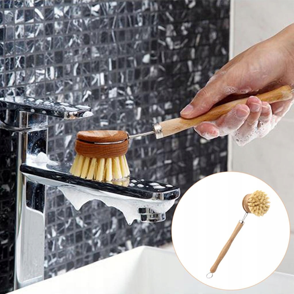 Drevená rukoväť pán Pot Clean Brushes