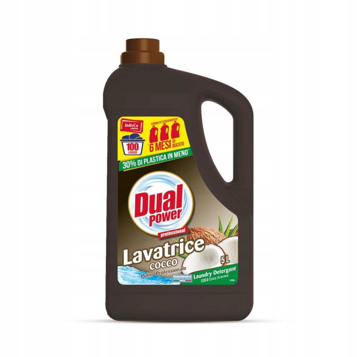 Prací gél - Dual Power Coconut - prací prostriedok (5 L - 100 p)