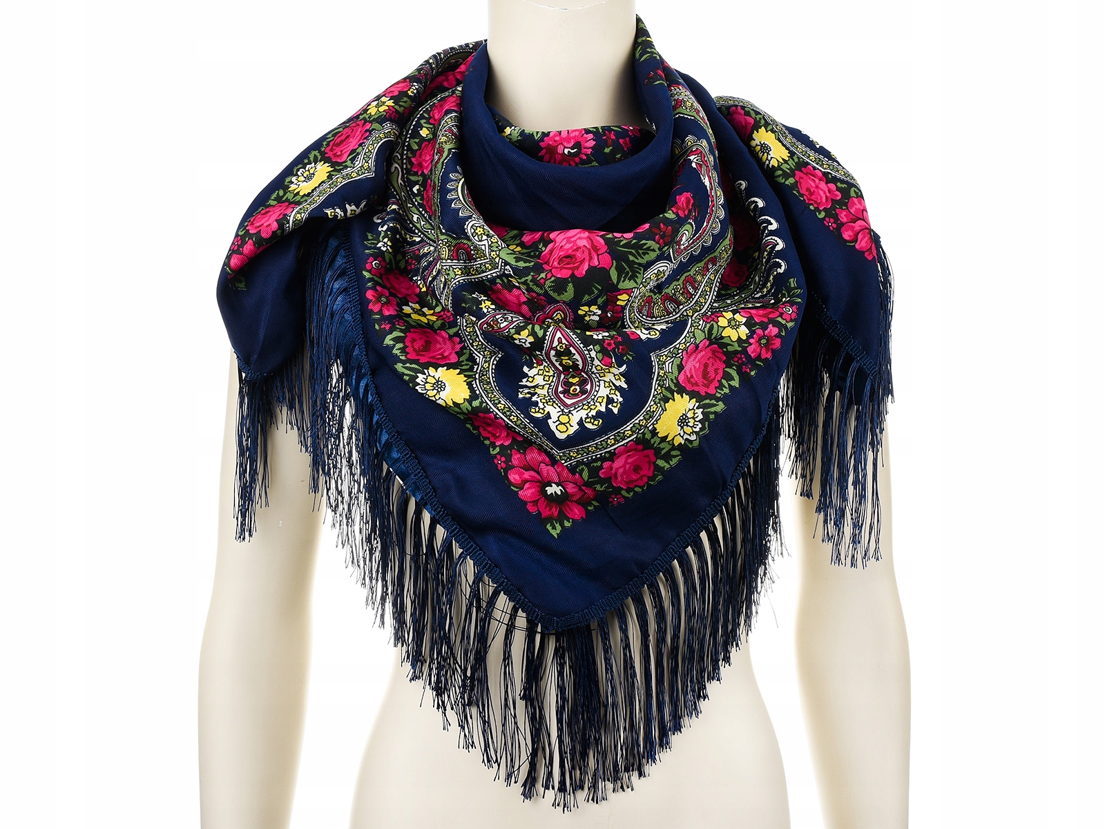 Šatka - Versoli Scarf Q71-DA-49 LABLE Brown, čierna, červená, modrá, modrá, ružová, šedá, zelená