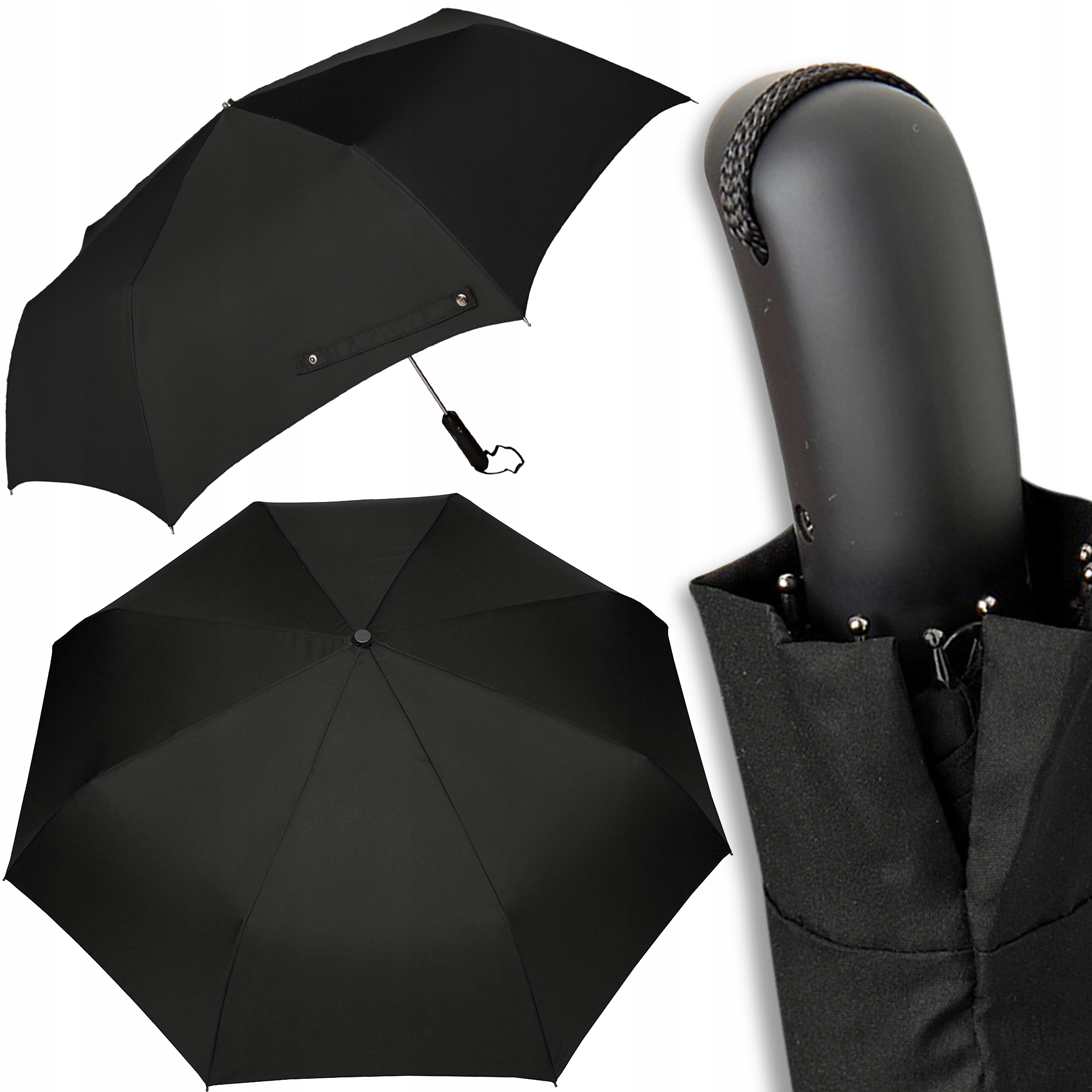 Dáždniky - Automatické, skladacie, XL Umbrella, s čiernym, viacnásobným dáždnikom