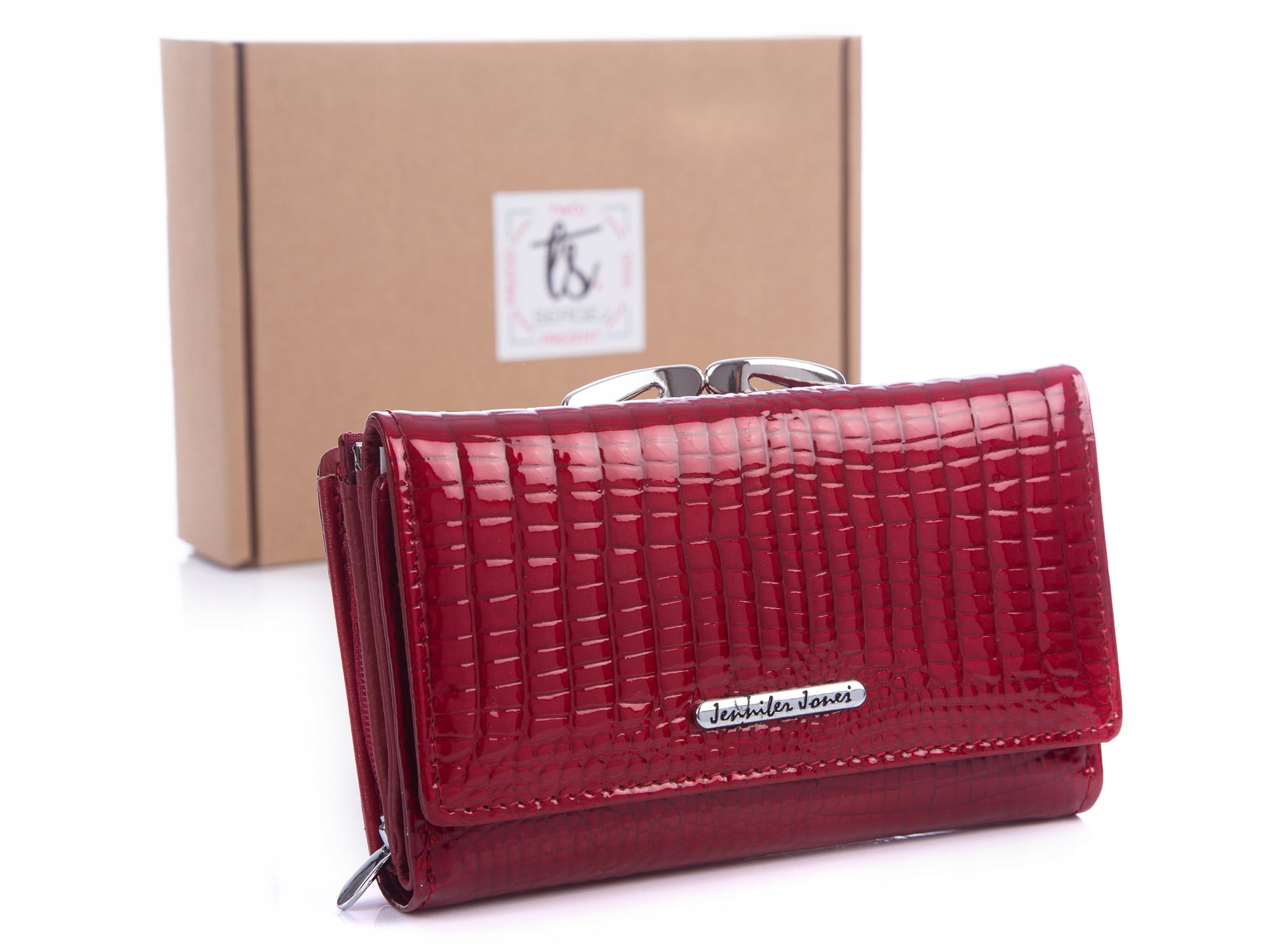 Peňaženka - Jennifer Jones Portmonetka Natural Leather Red 5249 - Dámsky produkt