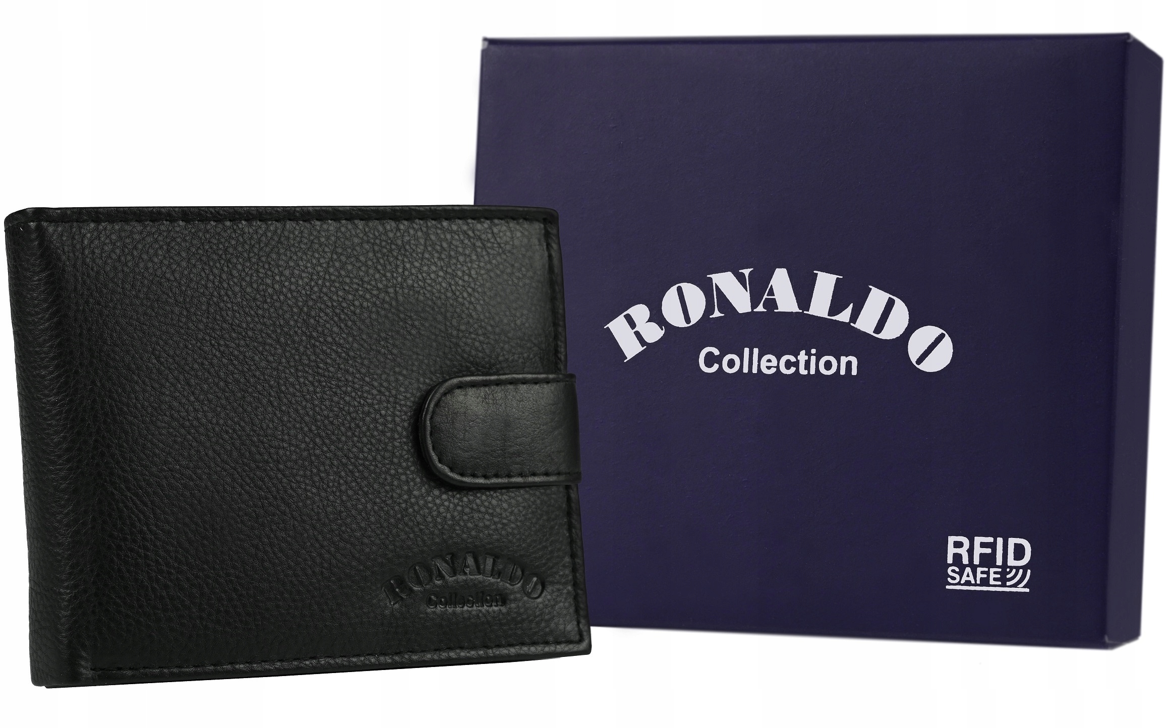 Peňaženka - Ronaldo Peňaženka Prírodná koža čierna 0002 l -D čierna - mužský produkt