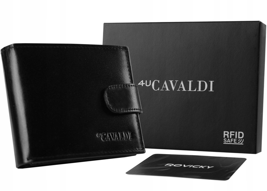 Peňaženka - Cavaldi peňaženka pravá koža čierna 0670L-BS-RFID BLAC - Pánsky produkt