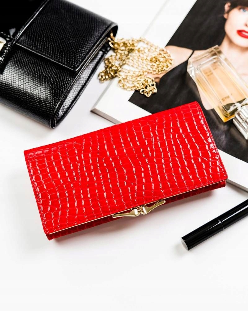 Peňaženka - Peterson Wallet Natural Leather Black, Red PTN MC-721-2121 Red/-Women's Product