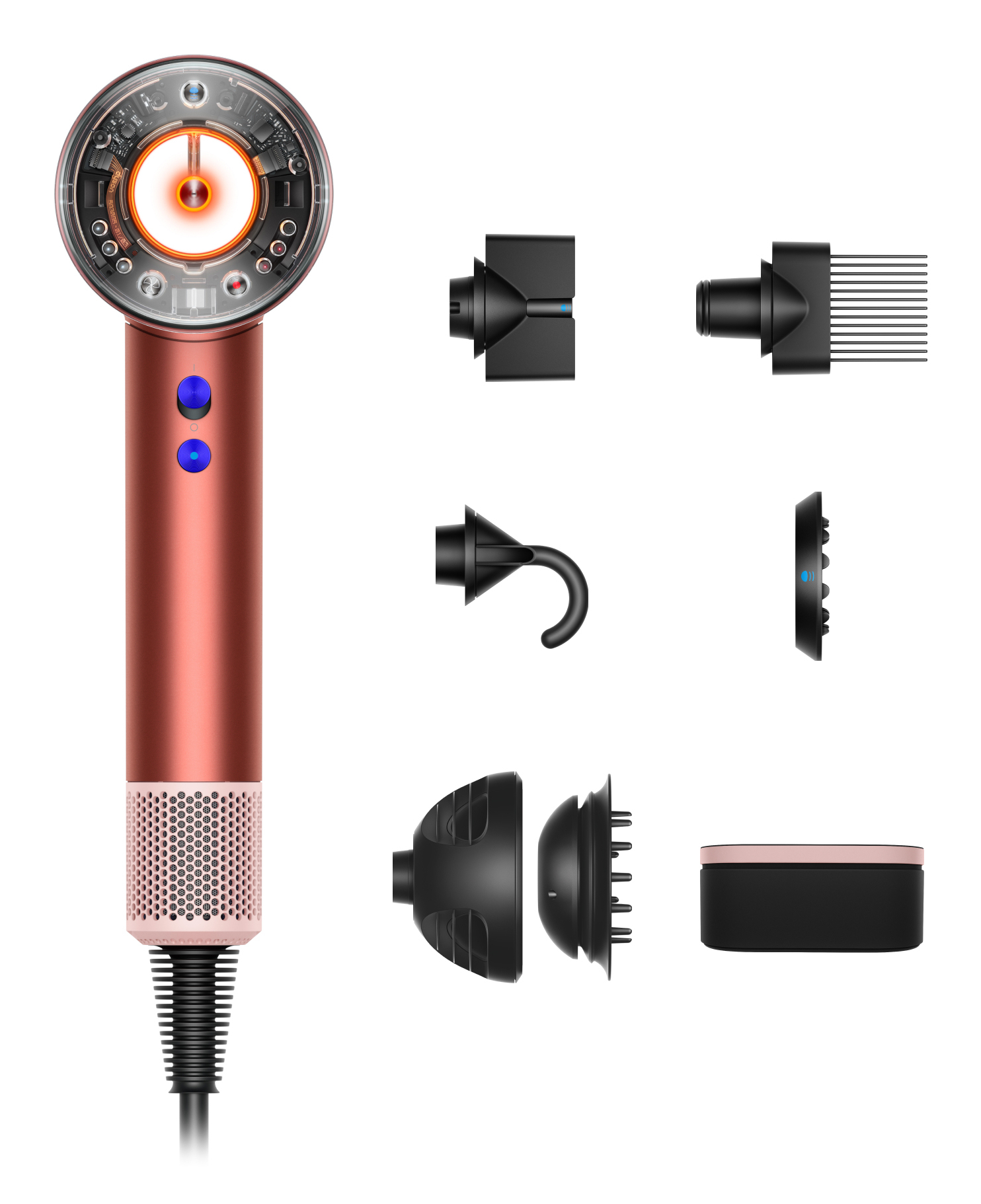 Dyson Supersonic Nural HD16 Fén na vlasy jahodová/červená