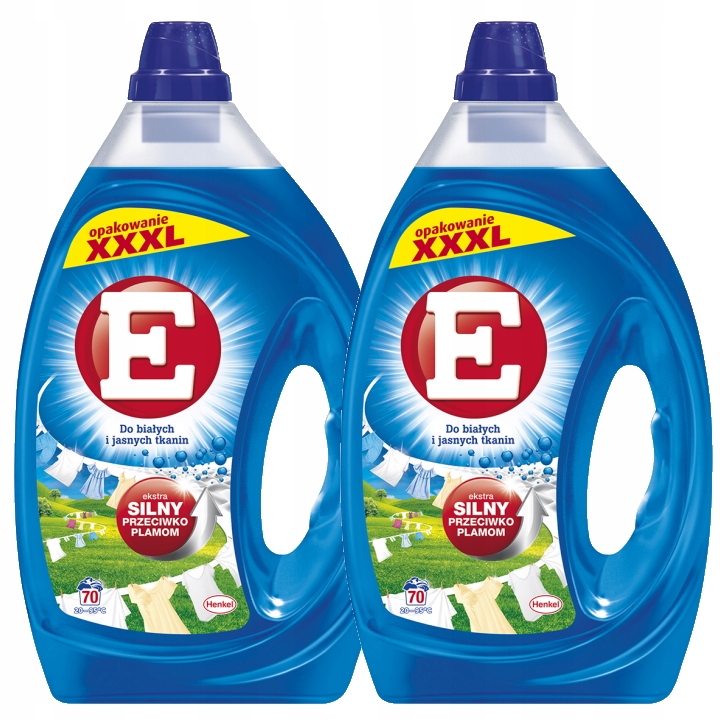 Prací gél - E Priamový gél Pravidelný 2x3,5l (140 podložiek)
