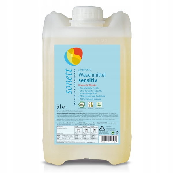 Prací gél - EKO Neutral Sensitiv Sonett prací prostriedok 5l
