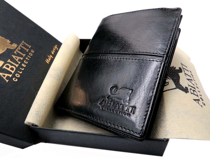 Peňaženka - Abiatti peňaženka z pravej lícovej kože čierna Pánsky produkt
