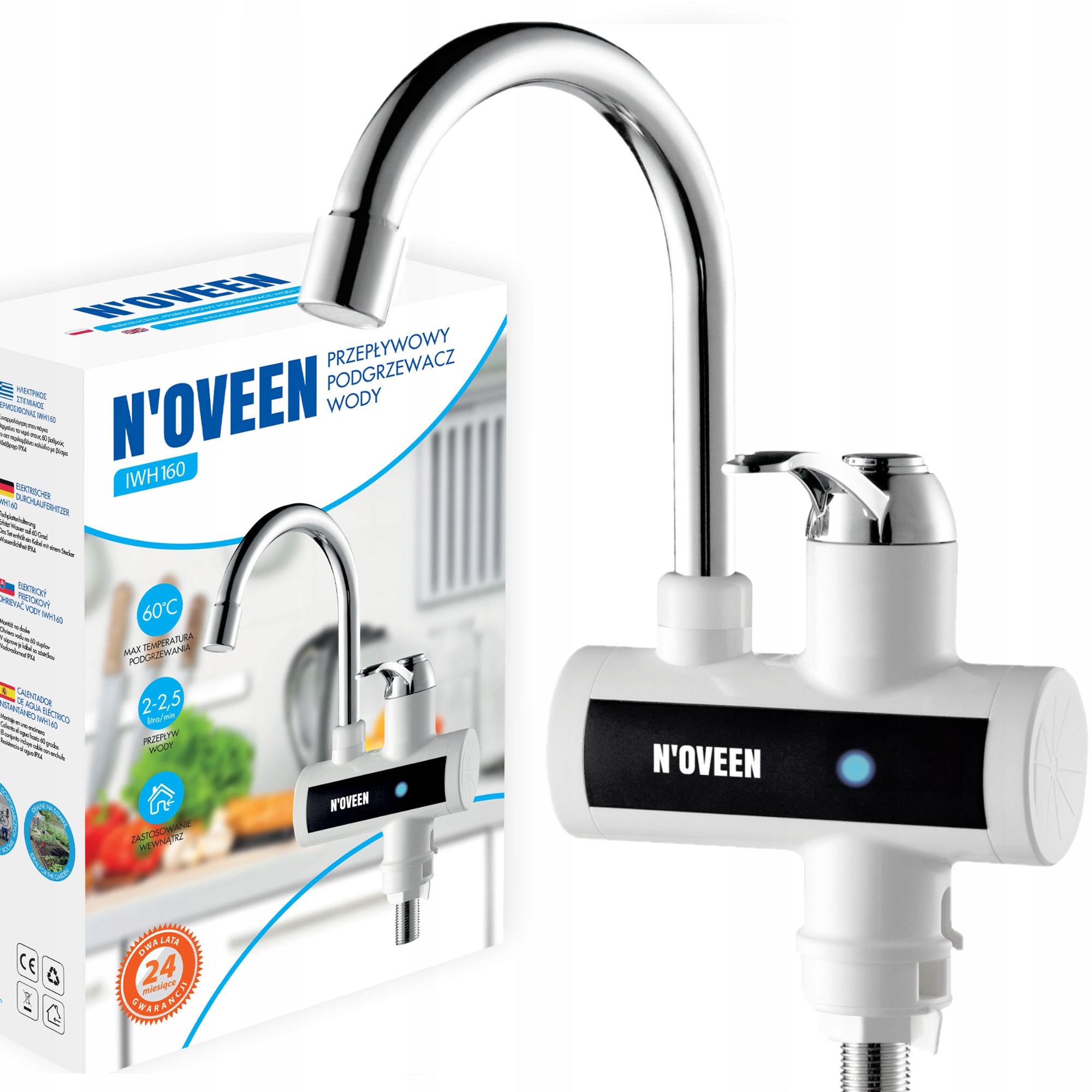 Kuchynská batéria - Elektrický ohrievač vody horná kuchynská batéria