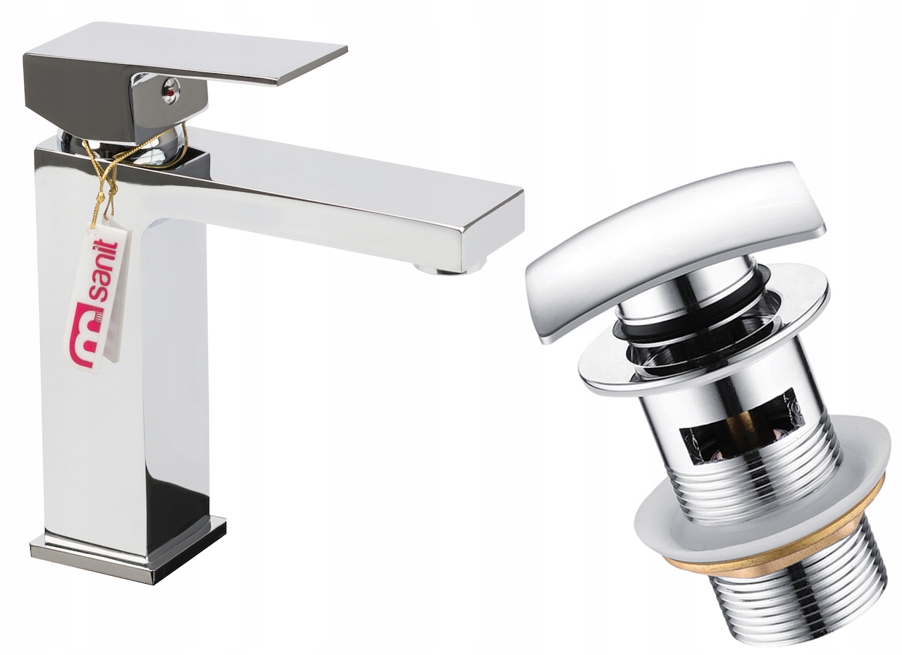 Elite Washbasin Faucet Bran Brass + Cork Click
