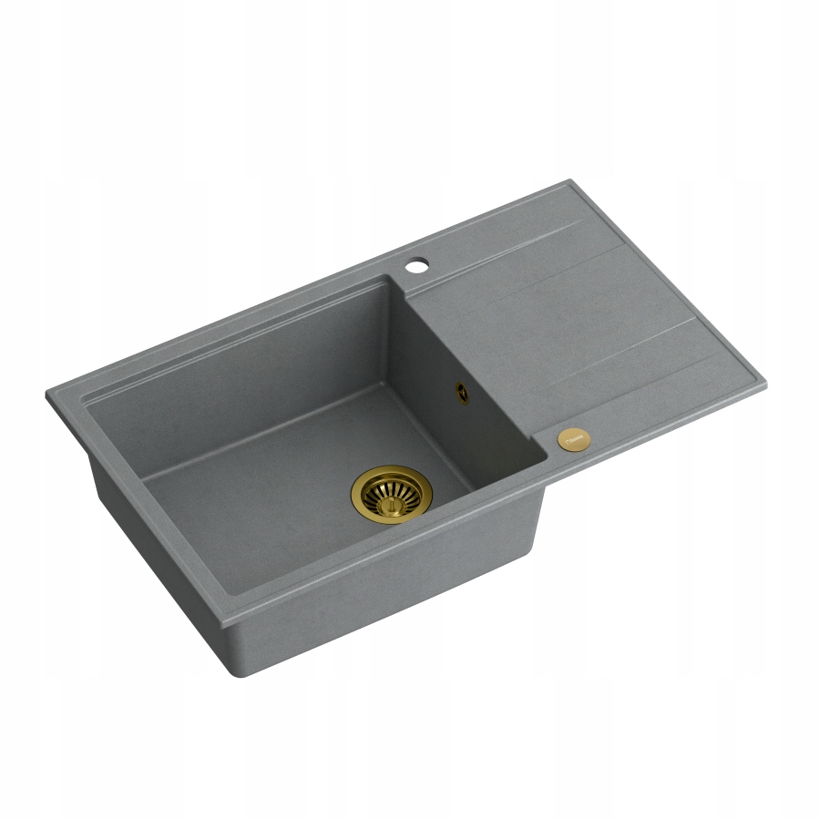 Kuchynská batéria - Evan 136 XL Graniteq Silver Stone/Golden Elements