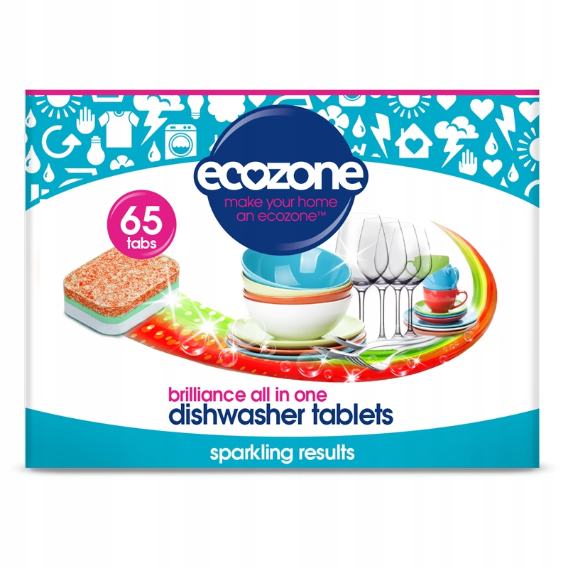 Tablety do umývačky riadu Ecozone BRILLIANCE 65 ks