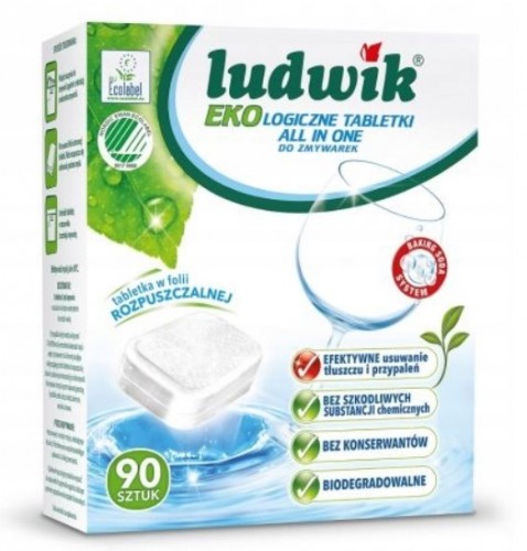 Ekologické tablety pre umývačku riadu Ludwik EKO 90SZT.