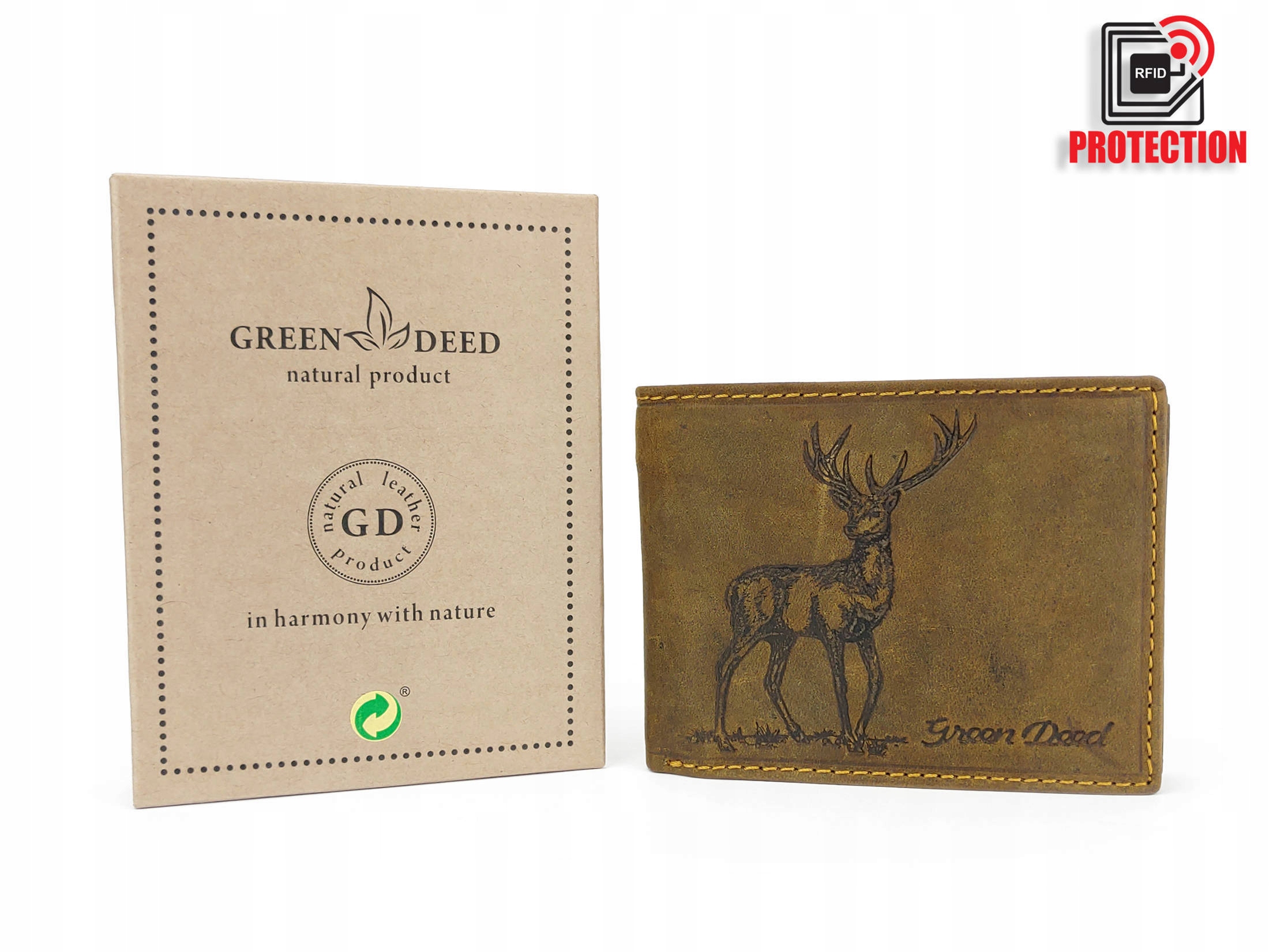 Peňaženka - Portfólio zeleného skutku Nubuk Nubuk Brown JE01/R - Men's Product