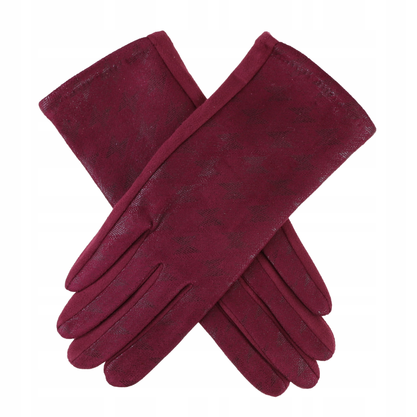 Rukavice - Elegantné lesklé burgundské izolované rukavice