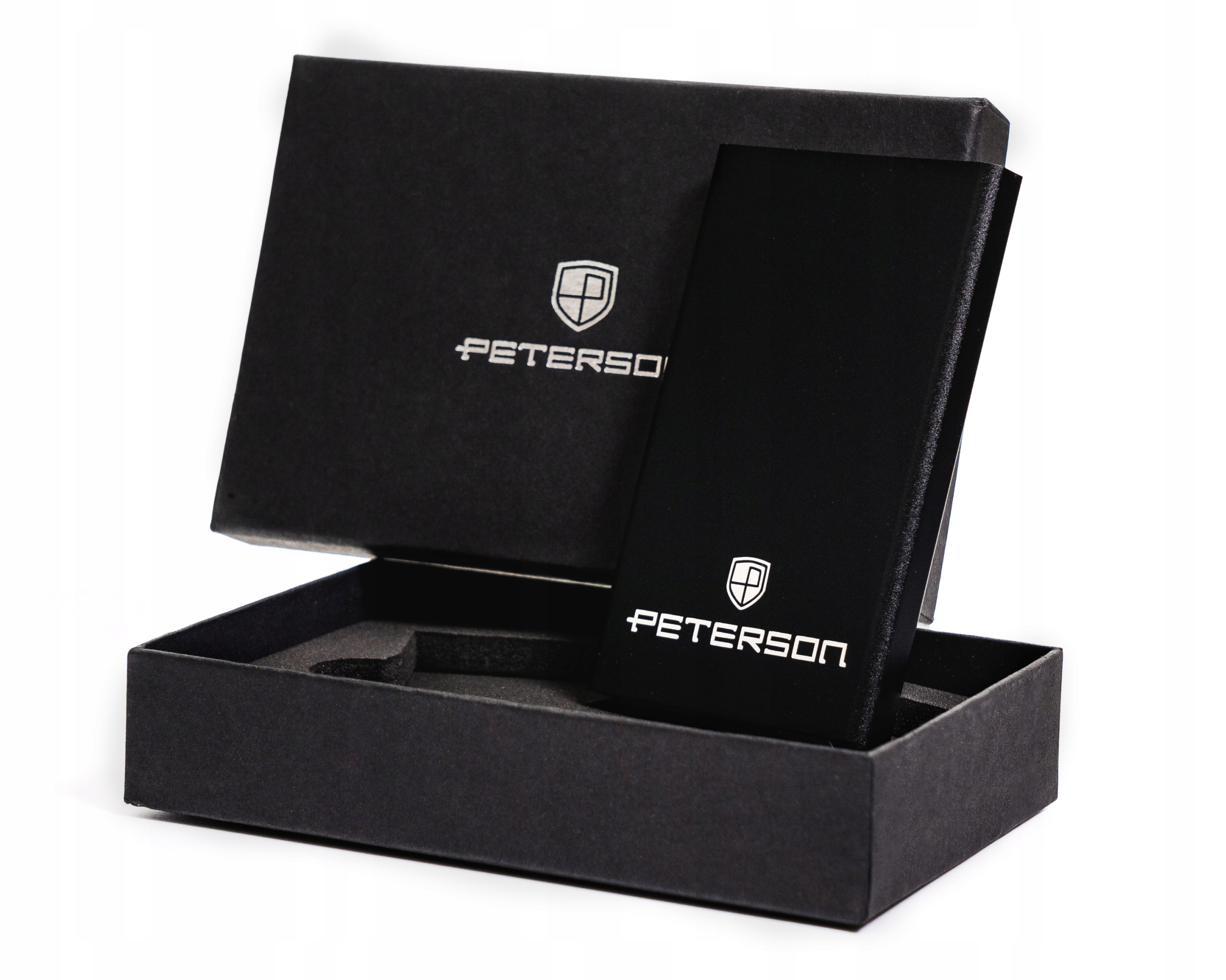 Peňaženka - Peterson Hliníková peňaženka Čierna PTN 94415501 Čierna - Pánsky produkt