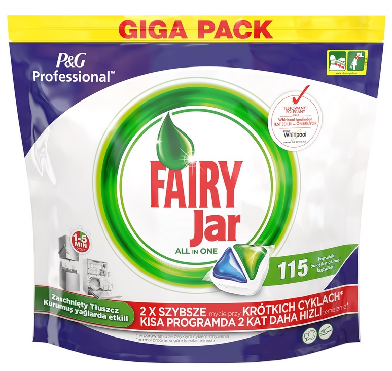 Fairy JAR 115 Kapsuly Tablety pre umývačku riadu GIGA