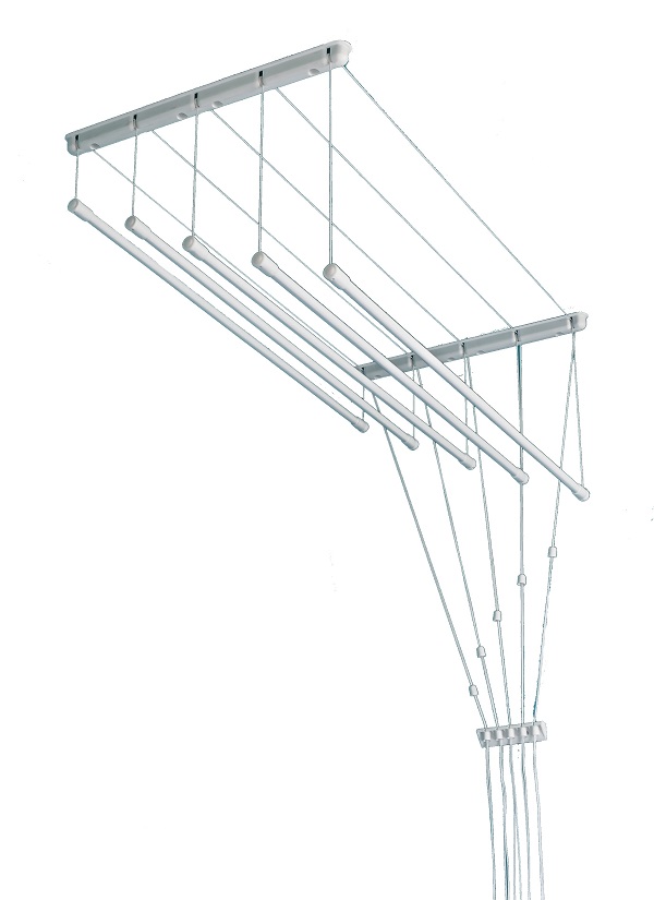FAMILIA Stropný sušiak WHITE 5 tyčí, 5x150 cm