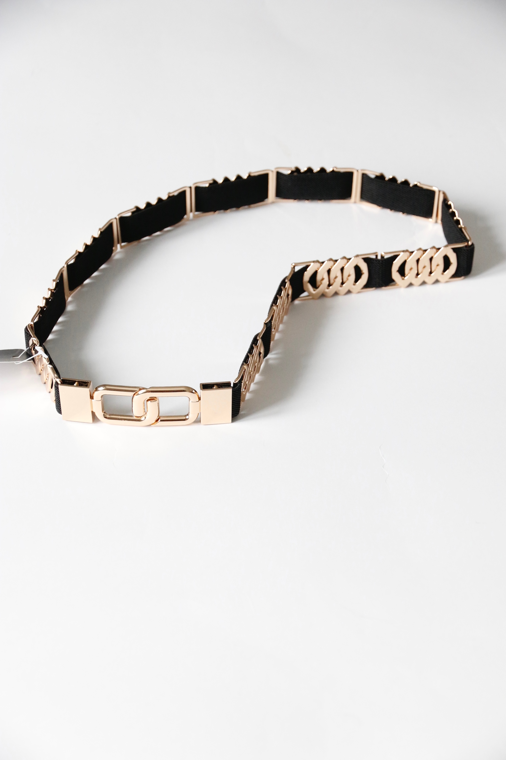 Opasok - Fan Fan Fashion Black Belt, Golden - Dámsky produkt