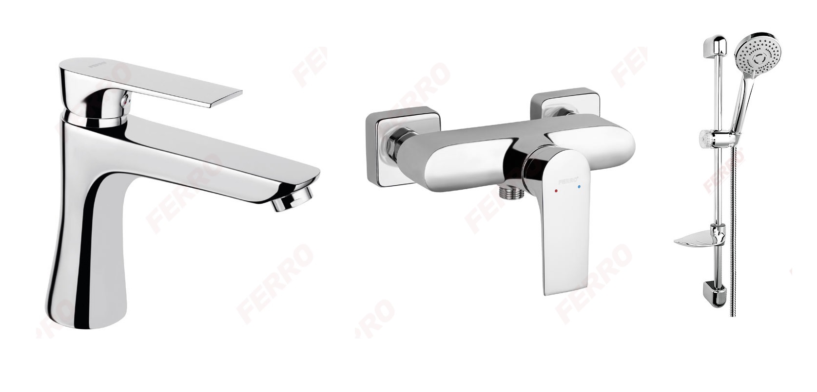 Batéria Ferro Algeo Square Spray + Washbasin