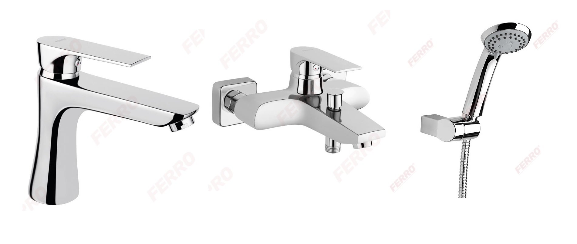 Batéria Ferro Algeo Square Battery + Washbasin