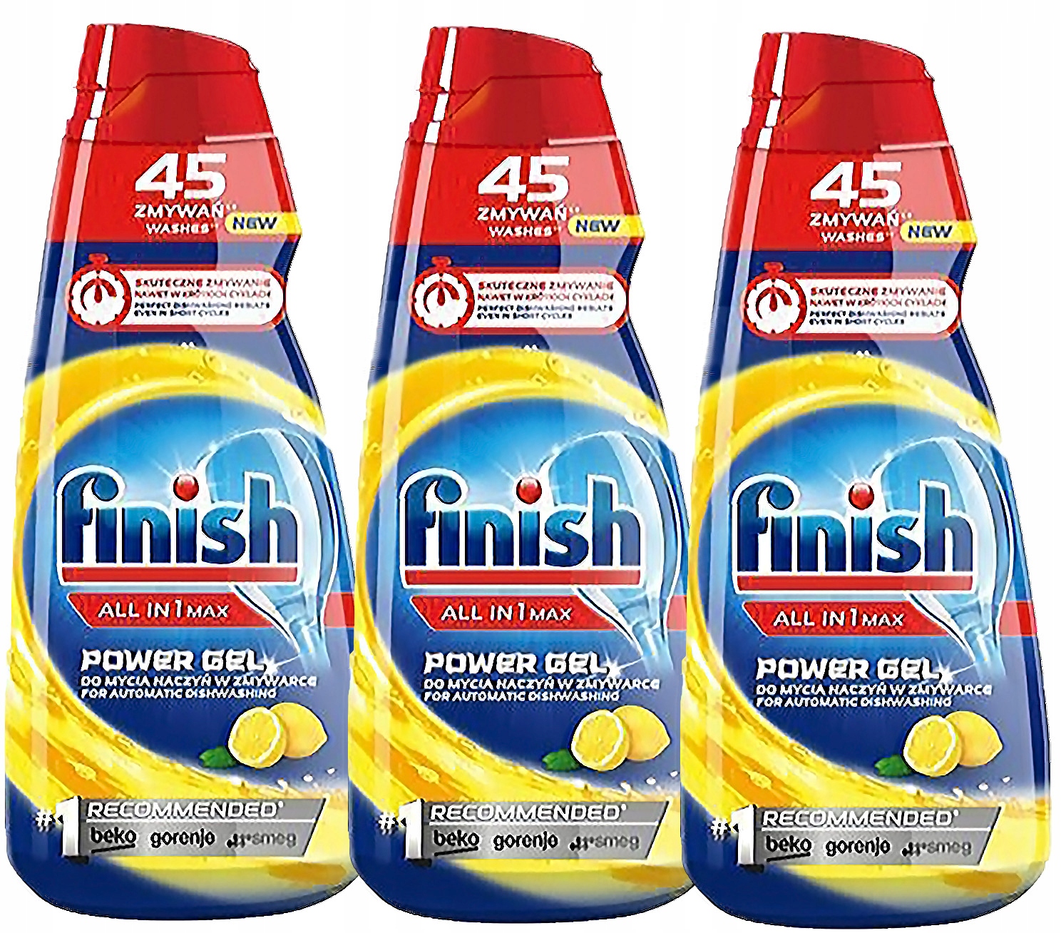 Dokončiť all-in-1 Max Max Lemon umývačka riadu gél 2700ml