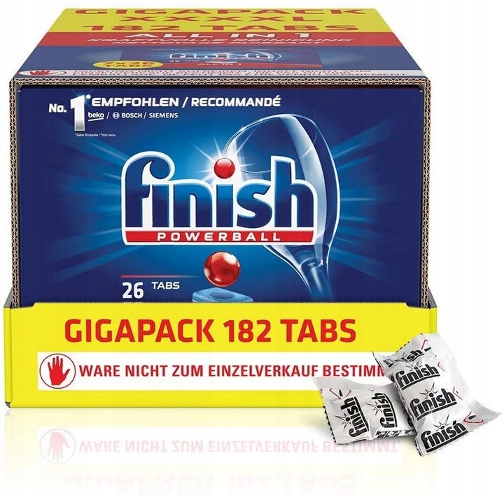 FINISH POWERBALL Tablety do umývačky riadu 182 ks DE