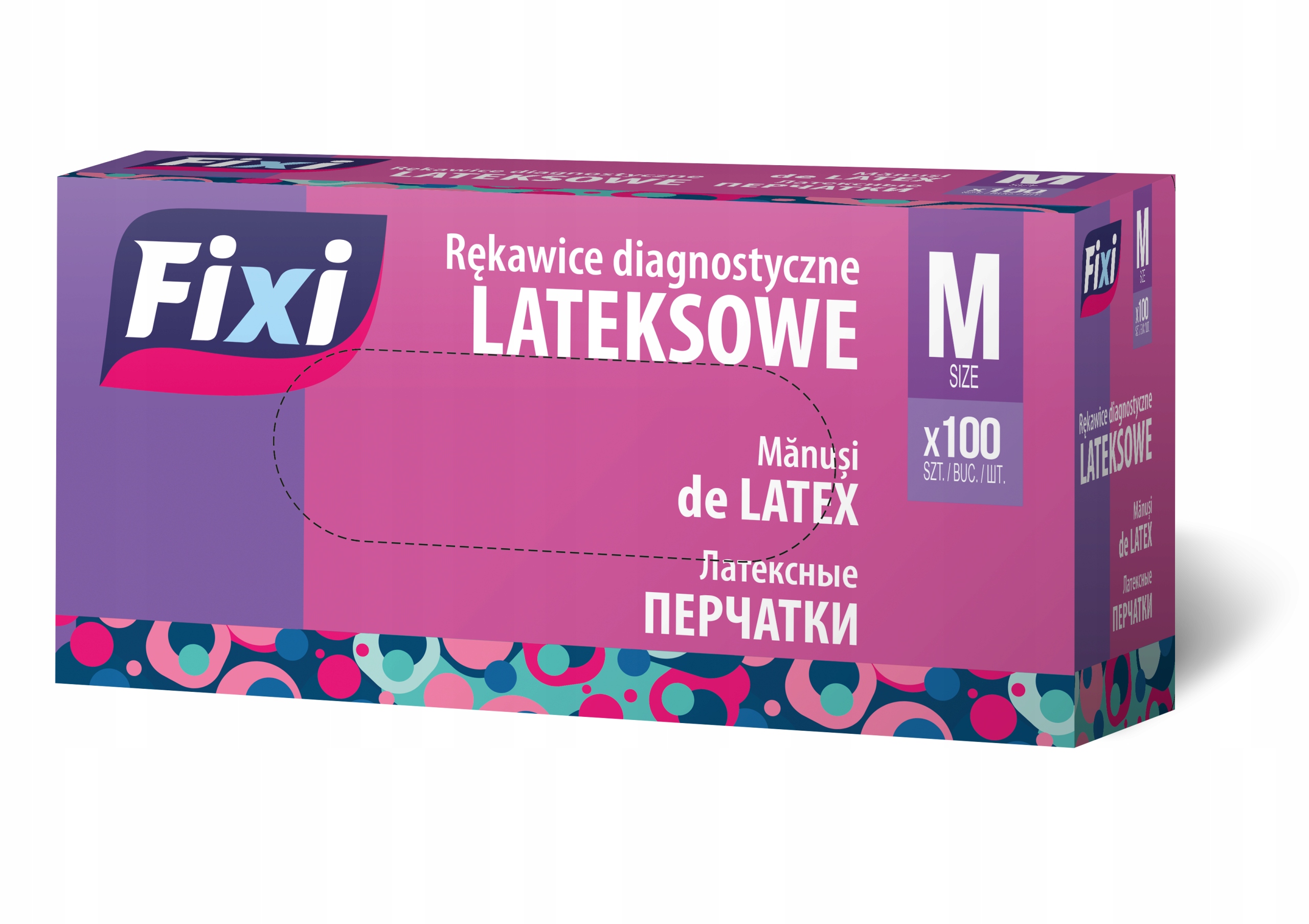 Fixi latex rukavice veľkosť M-100 ks Stella