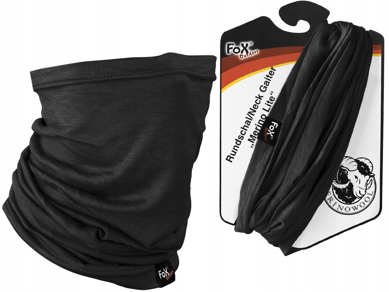 Šatka - Komín Fox Outdoor FGDHFDH fgdhdj čierna vlna