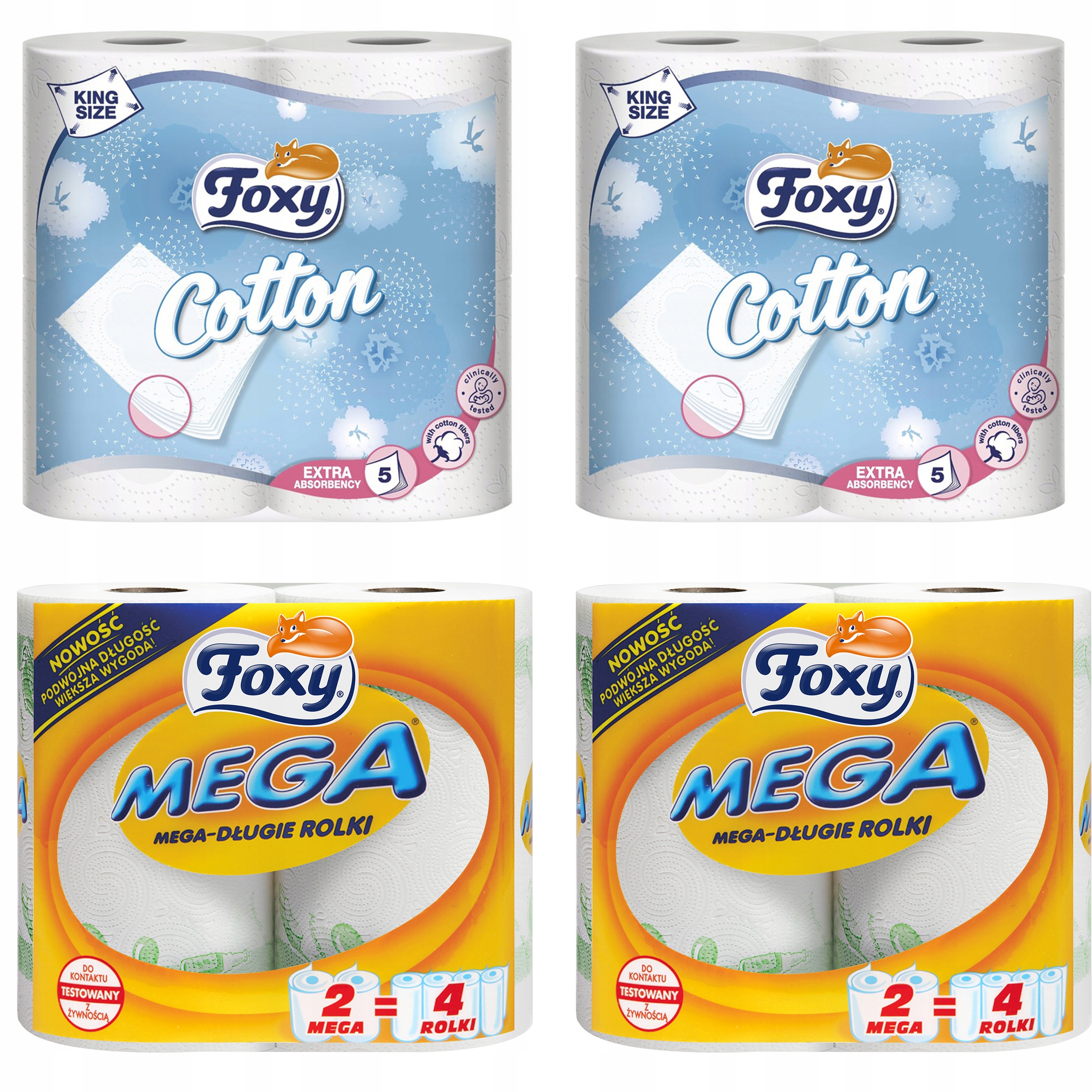 Foxy toaletná bavlna + mega papierová utierka