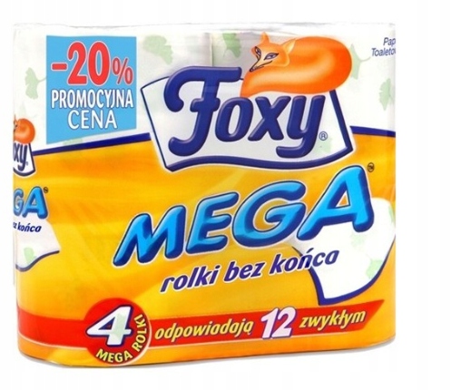 Foxy toaletný papier mega 4 valčeky ako 12x 7 kusov