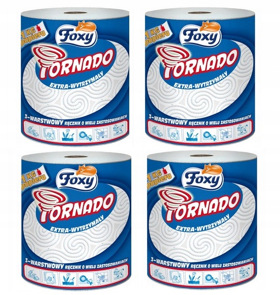 Foxy Tornado kuchynské utierky 4 valčeky